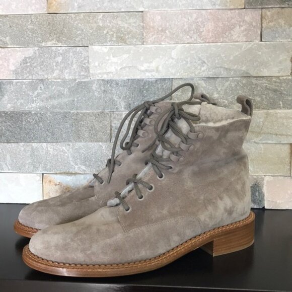 VINCE Cabria 3 Genuine Shearling LinedCombat Boot - Picture 2 of 10